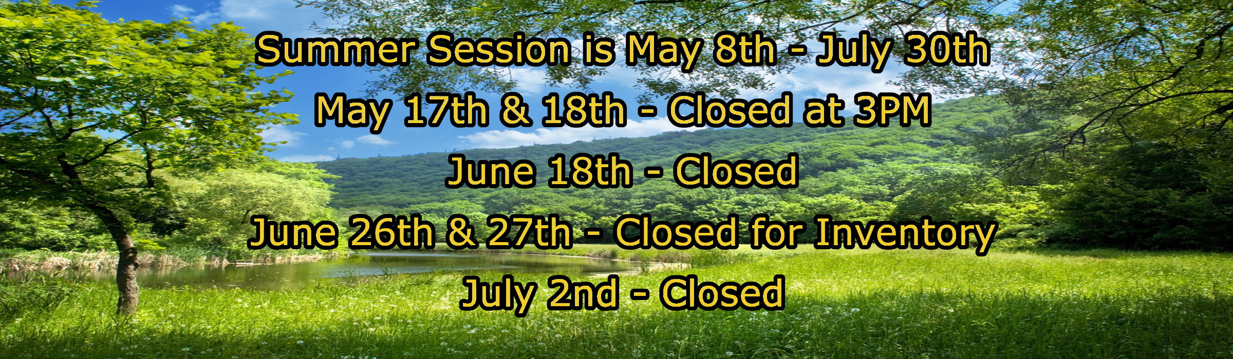 Highland Community College Bookstore Summer 2025 important dates